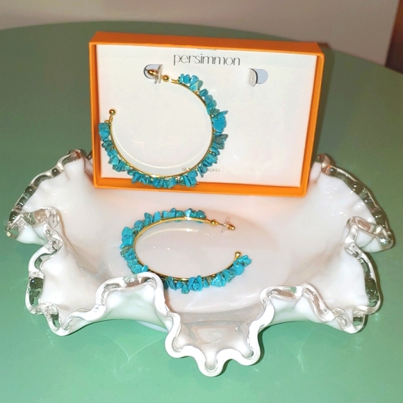 Persimmon | Semiprecious Stones |Hoop earrings - Picture 8 of 10